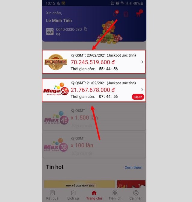 Chọn hình thức dự thưởng