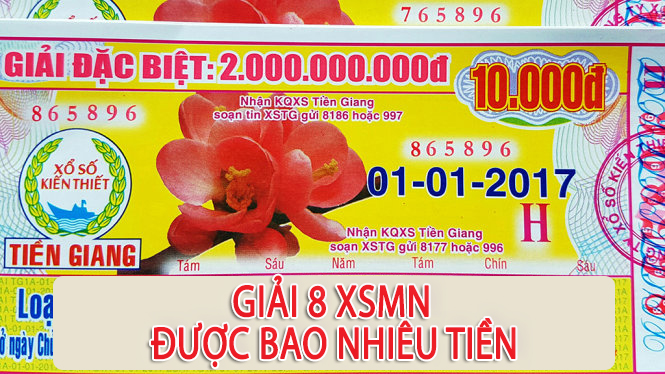 Trúng thưởng giải 8 xổ số kiến thiết được bao nhiêu tiền?