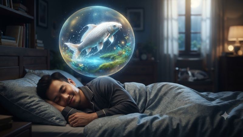 Mơ cá trắng nhảy lên bờ có liền cặp 19, 91